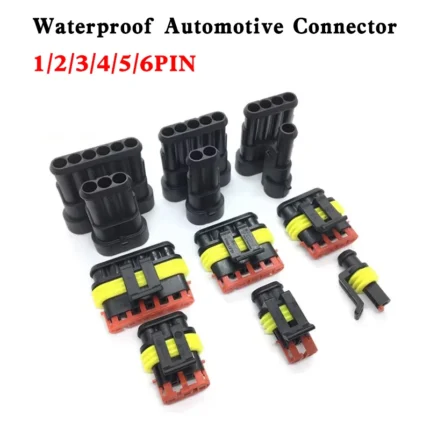 20Sets Waterproof Automotive Male Female Electrical Connectors Plug 1/2/3/4/5/6-Pin Way For Car Motorcycle Scooter Marine
