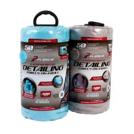 Platinum Series XL Multi-Purpose Microfiber Cleaning, Detailing Towels, 50 Count Roll